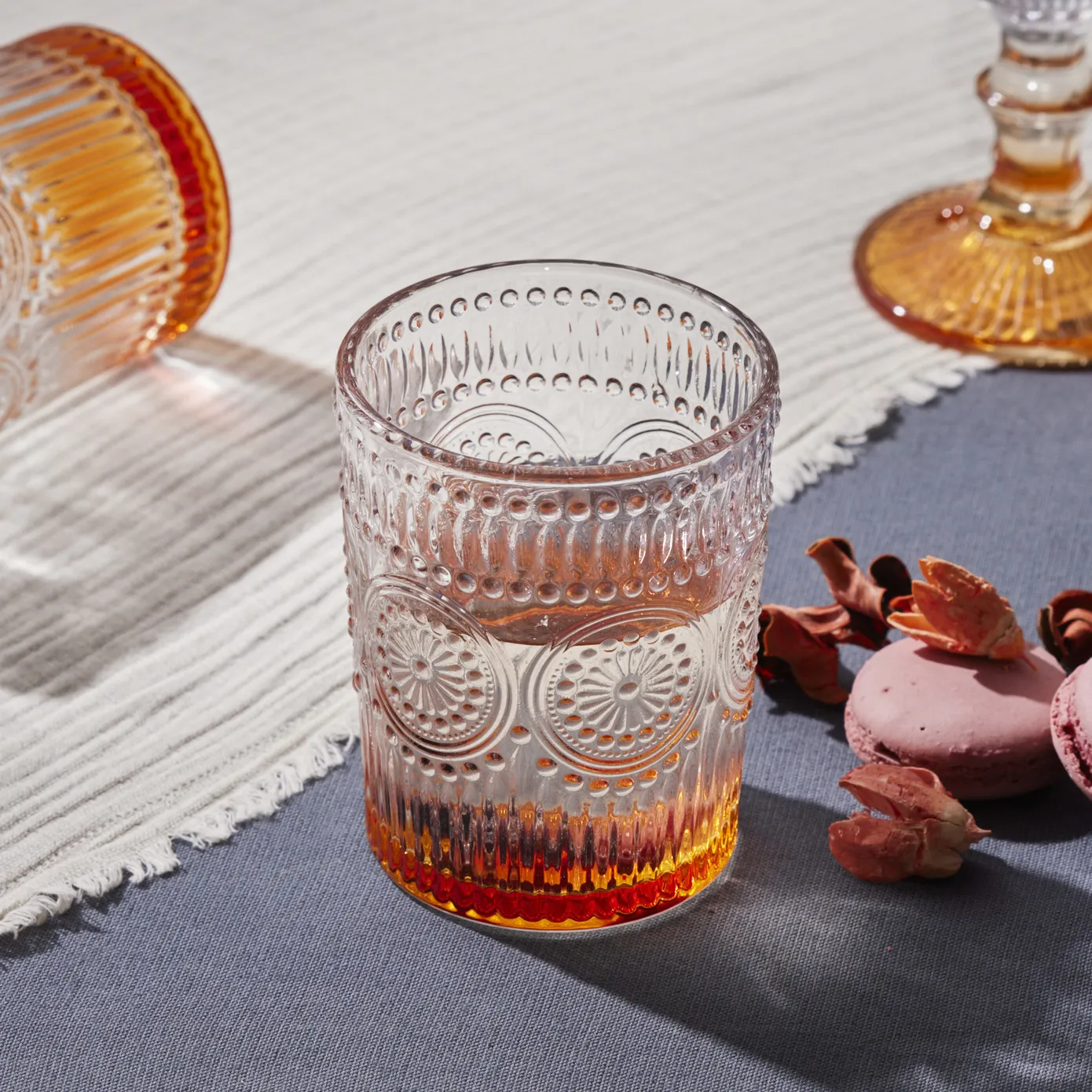 Karaca Zonnebloem Waterglas, Oranje - Image 2