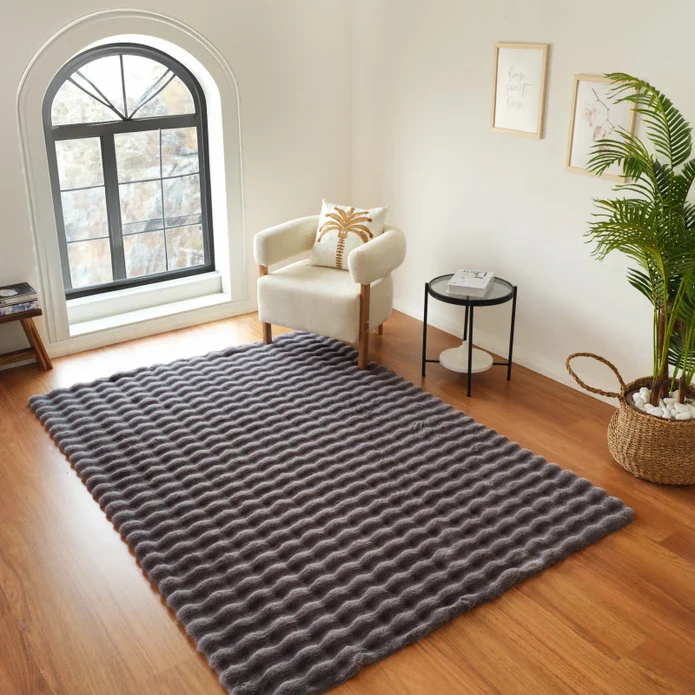 Kashmir Tapijt 7/24 Cosy Premium Bubble Antraciet 80x150 cm