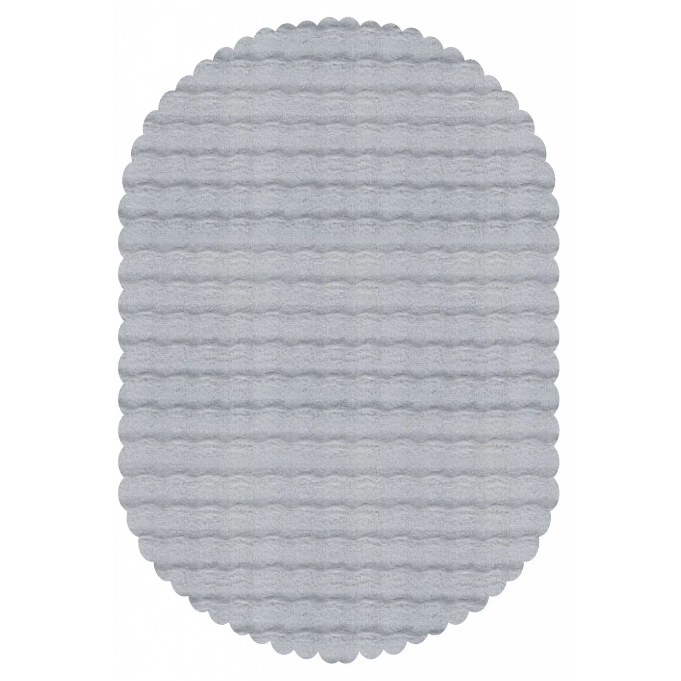 Kaşmir Halı Cosy Premium Bubbel Lichtgrijs Ovaal, 100x150 cm - Image 2