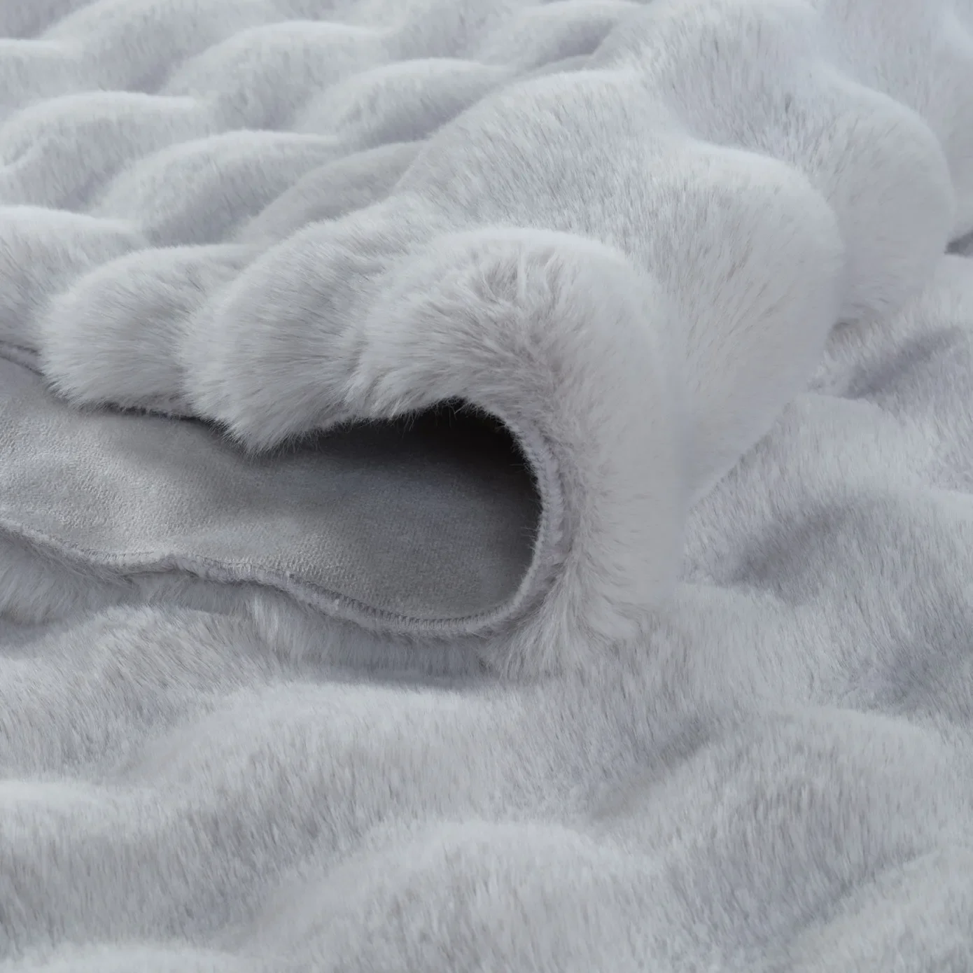 Kaşmir Halı Cosy Premium Bubbel Lichtgrijs Ovaal, 100x150 cm - Image 4