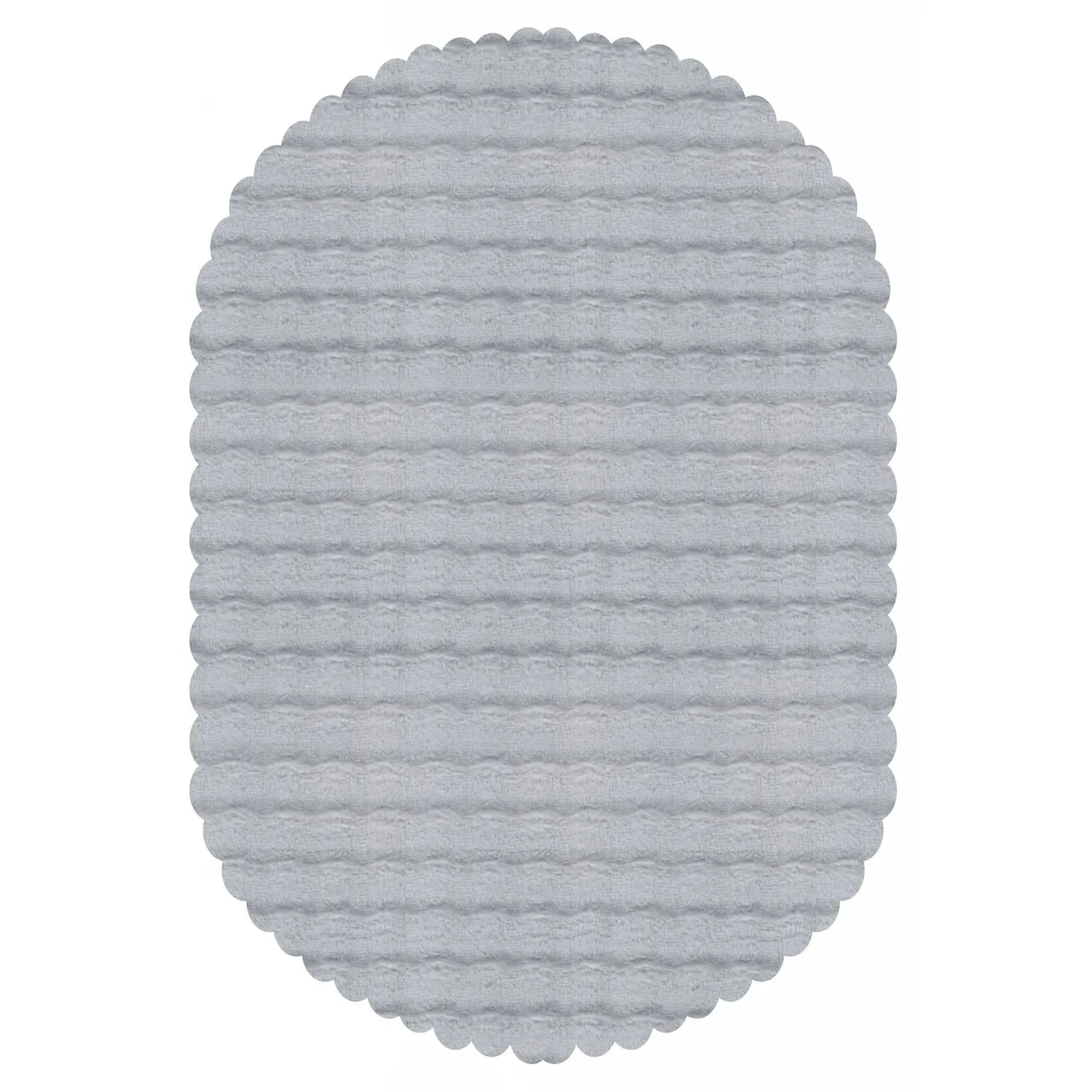Kaşmir Halı 7/24 Cosy Premium Bubbel Lichtgrijs Ovaal 80x150 cm - Image 3