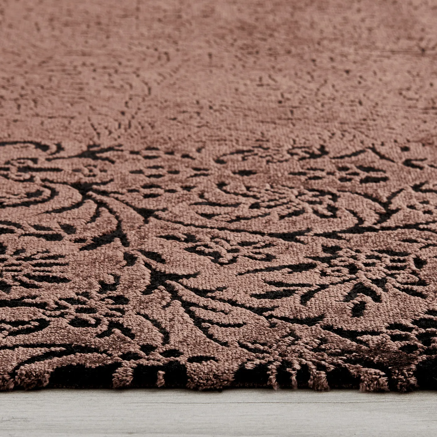 KASMIR HALI VISKON PREMIUM DAMASK SOMON 80X150 - Image 3