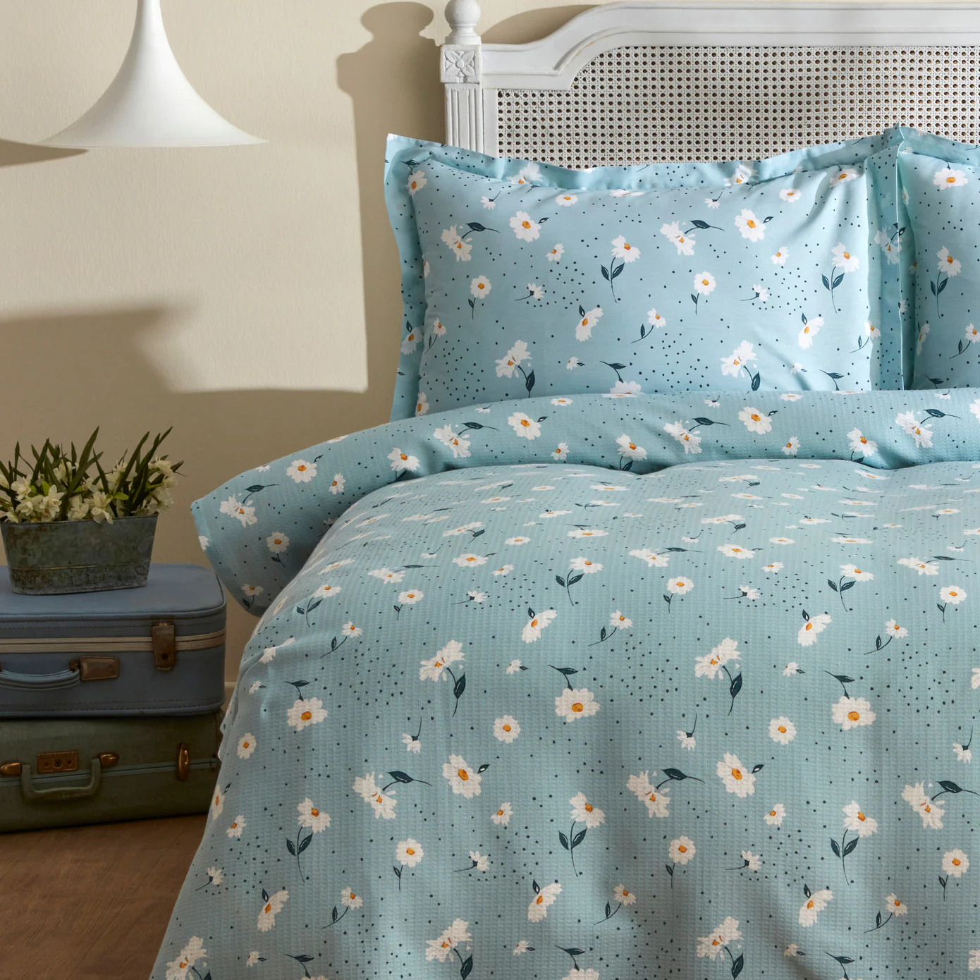 Karaca Home Daisy 100% Katoen Dubbel Piqué Set Mint - Image 6