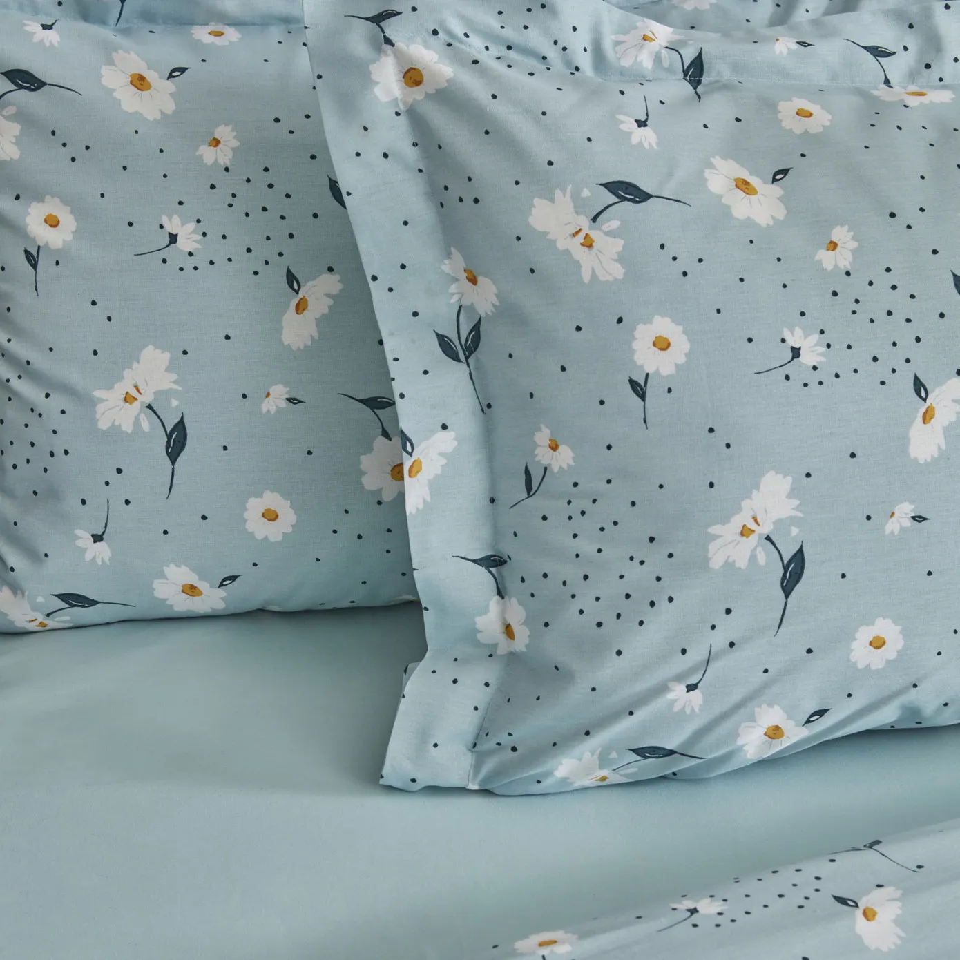 Karaca Home Daisy 100% Katoenen Eenpersoons Dekbedovertrekset, Mint - Image 4