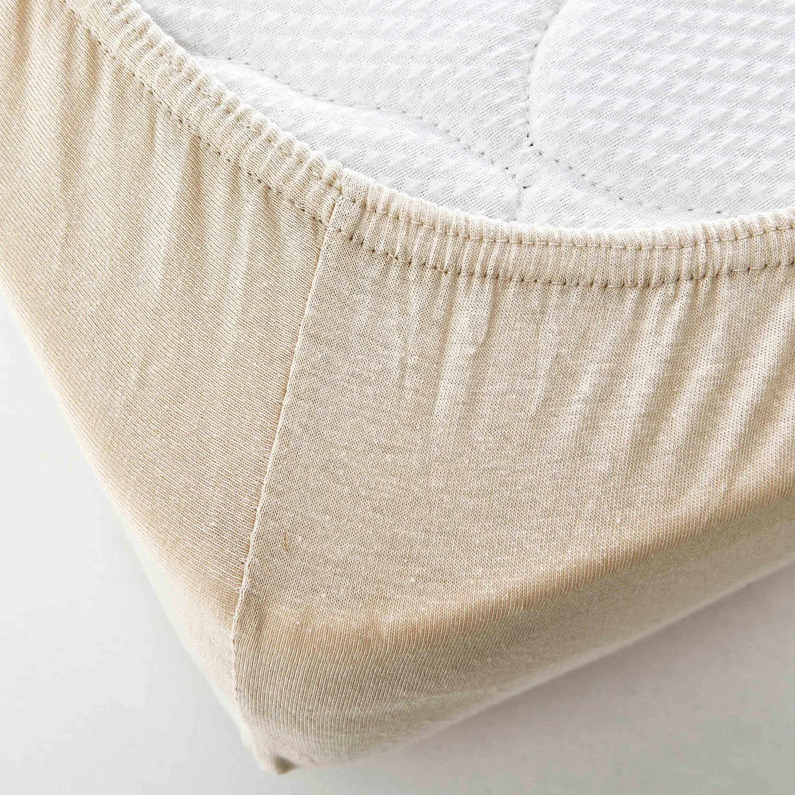 KH JERSEY FITTED SHEET BEIGE DEU (120X200+30) - Image 3