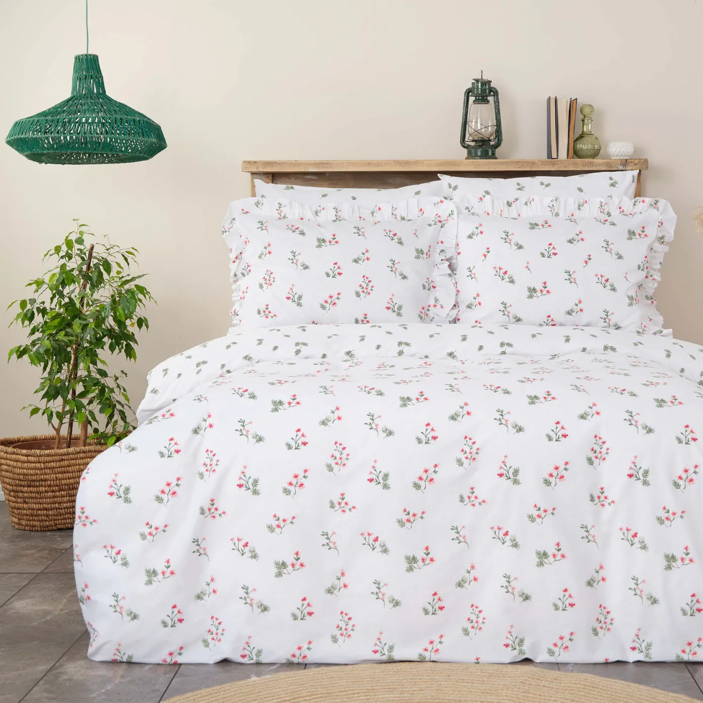 Karaca Home Silvie Dekbedovertrekset, 100% Katoen, Rood