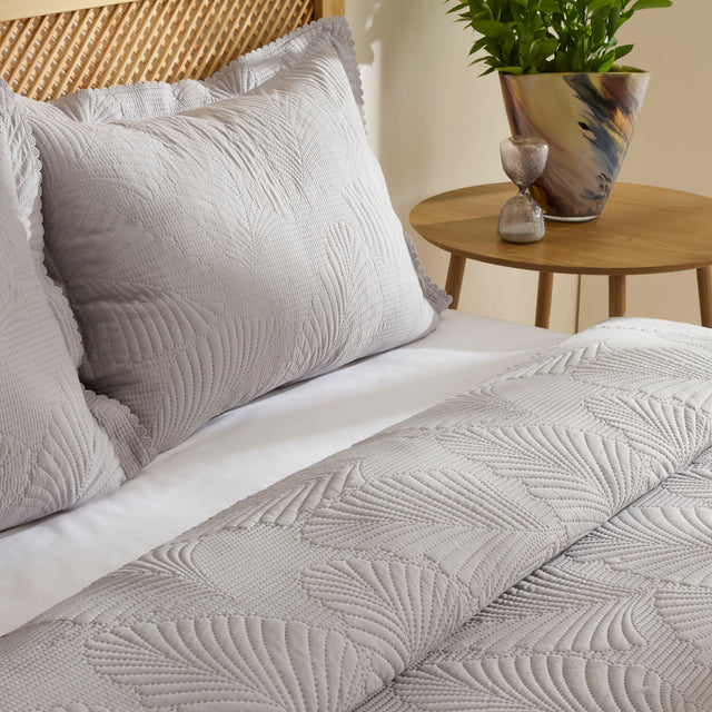 Leaf Beddensprei Set Grijs 230x240 cm + 2 (50x70 cm) - Image 6