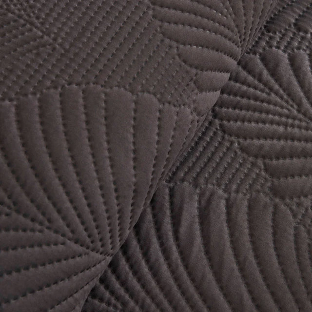Leaf Sprei Set Antraciet 230x240 cm + 2 (50x70 cm) - Image 4