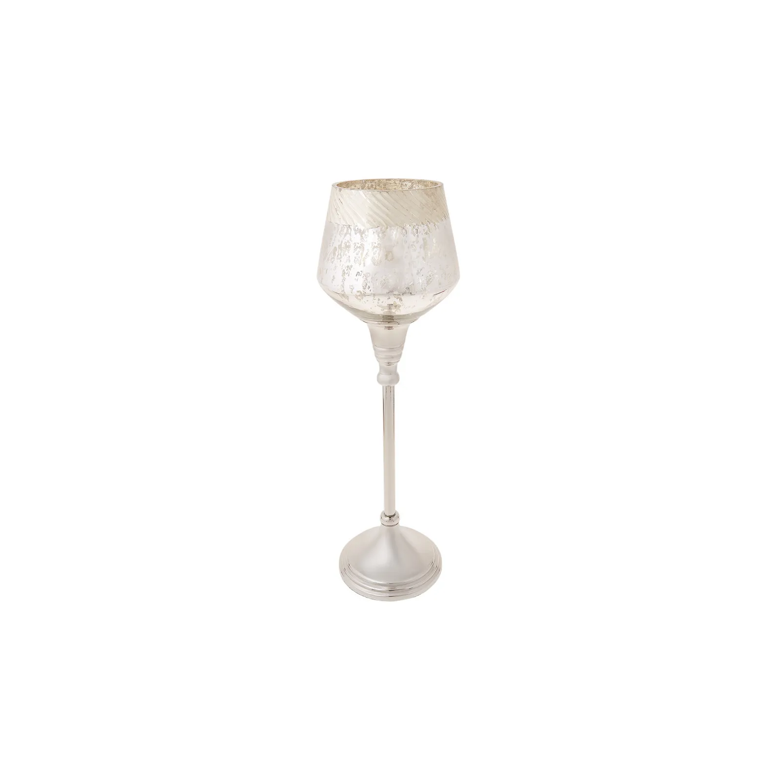 LUCCA  ŞAMDAN TEALIGHT MUMLUK ANTİK GÜMÜŞ 35,5CM - Image 3