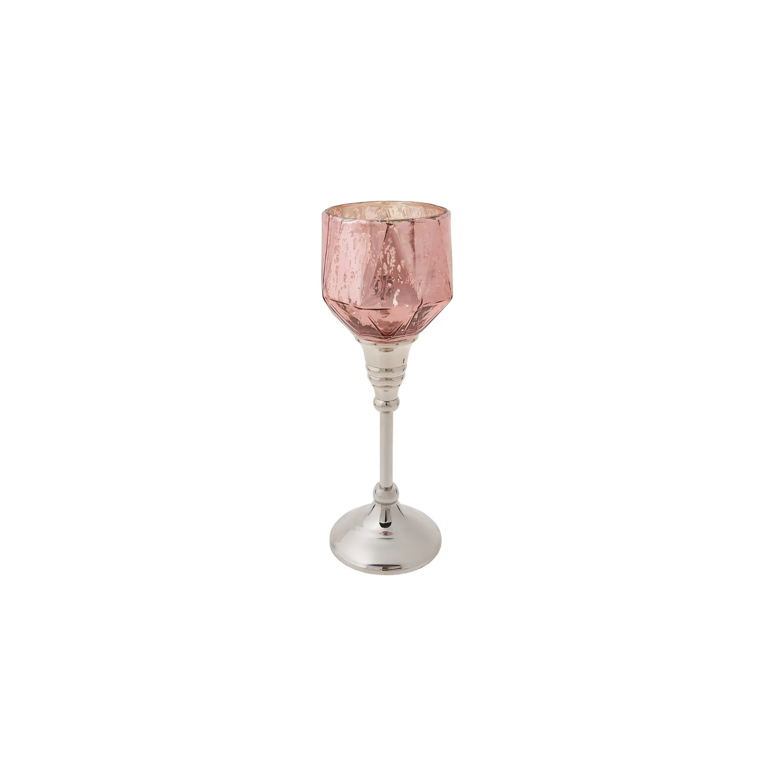 LUCCA  ŞAMDAN TEALIGHT MUMLUK PEMBE 24CM - Image 3