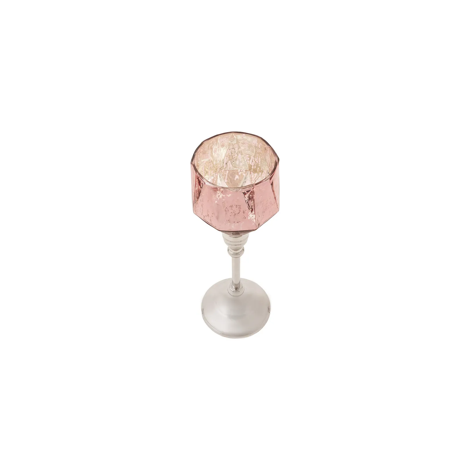 LUCCA  ŞAMDAN TEALIGHT MUMLUK PEMBE 24CM - Image 4