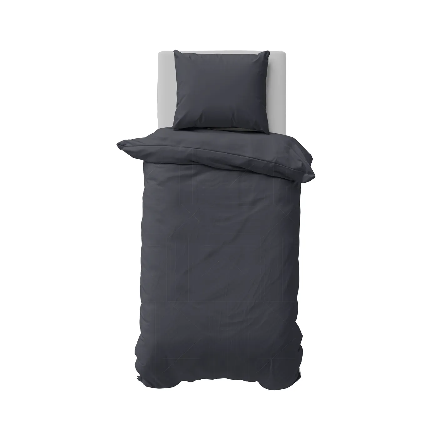 Nautica Solid eenpersoons antraciet dekbedovertrekset, 155X220, 80X80