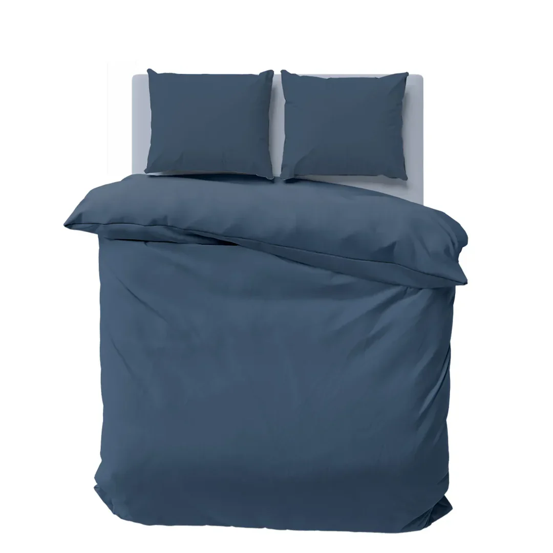 Nautica Solid Double Indigo Dekbedovertrekset, 200x200, 2x80x80