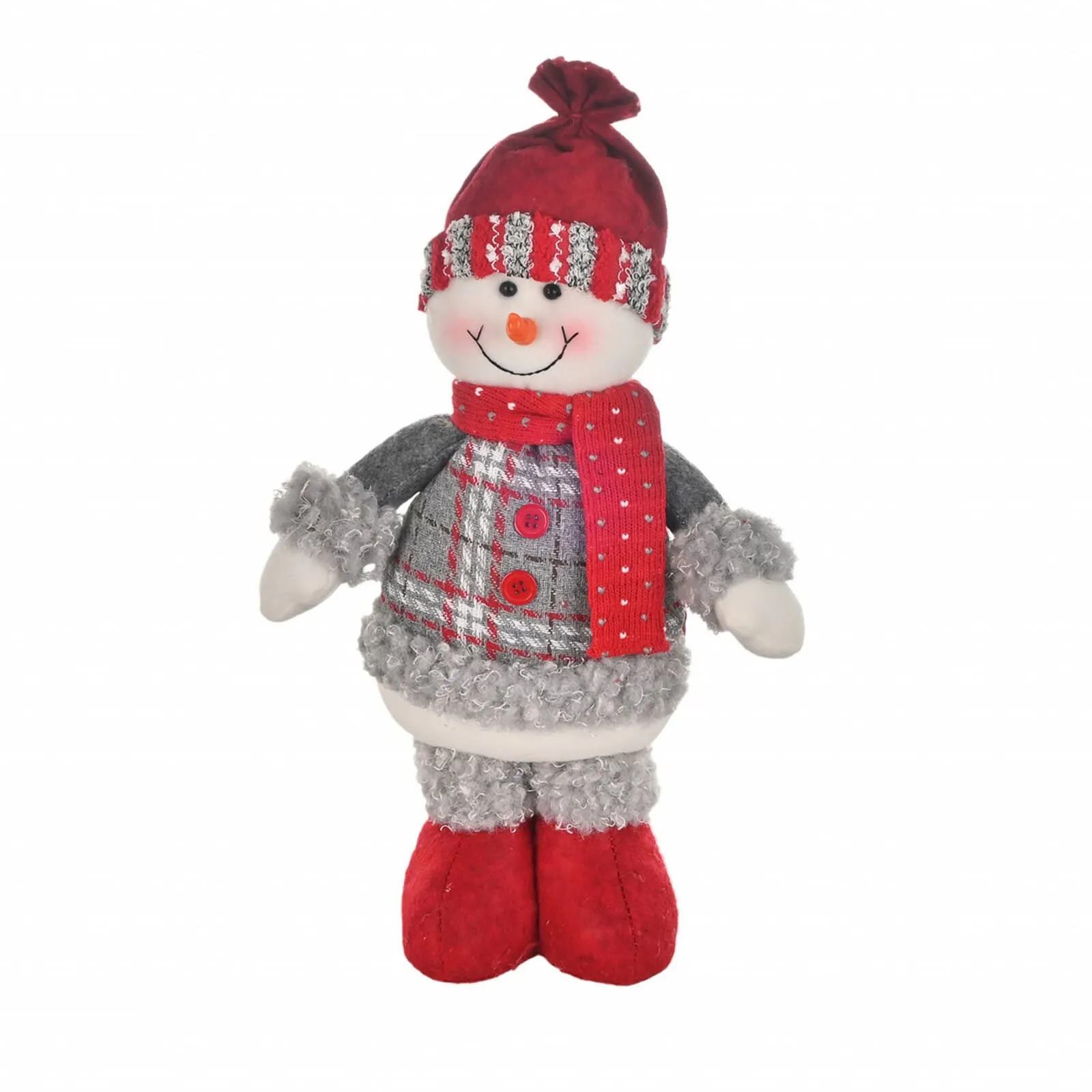 NY23 STANDING SNOWMAN PELUŞ OBJE 34CM - Image 3