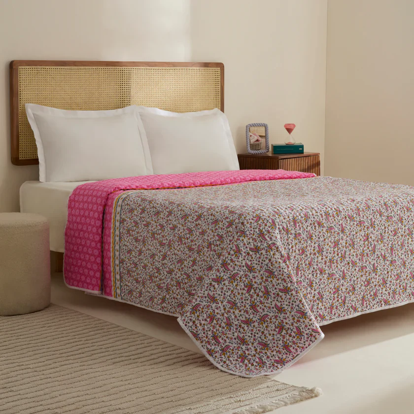 Sarah Anderson Chilena Tweepersoons Roze Bedsprei