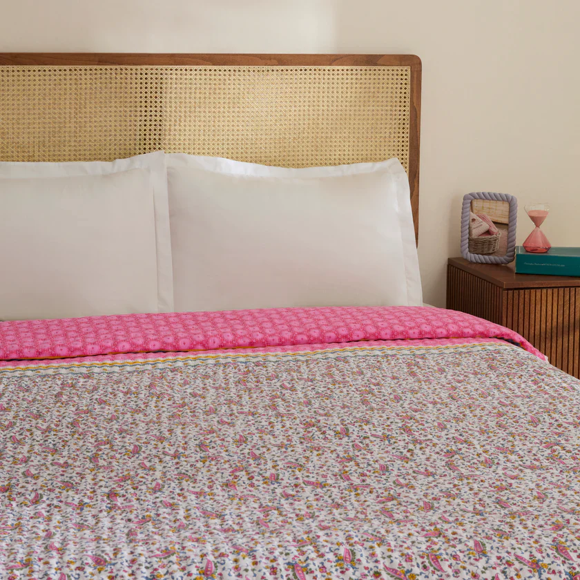 Sarah Anderson Chilena Tweepersoons Roze Bedsprei - Image 5
