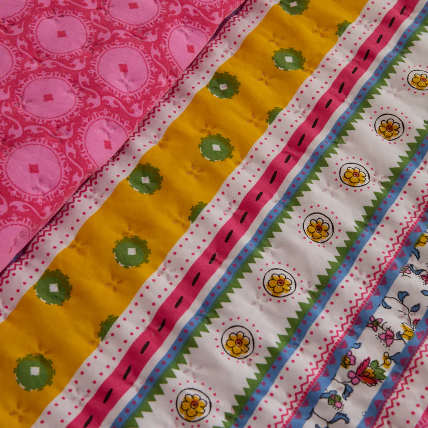 Sarah Anderson Chilena Tweepersoons Roze Bedsprei - Image 6