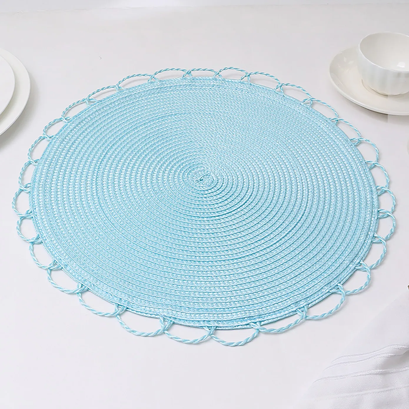 SERA WOVEN 2'Lİ AMERİKAN SERVİS 38CM MAVİ - Image 10