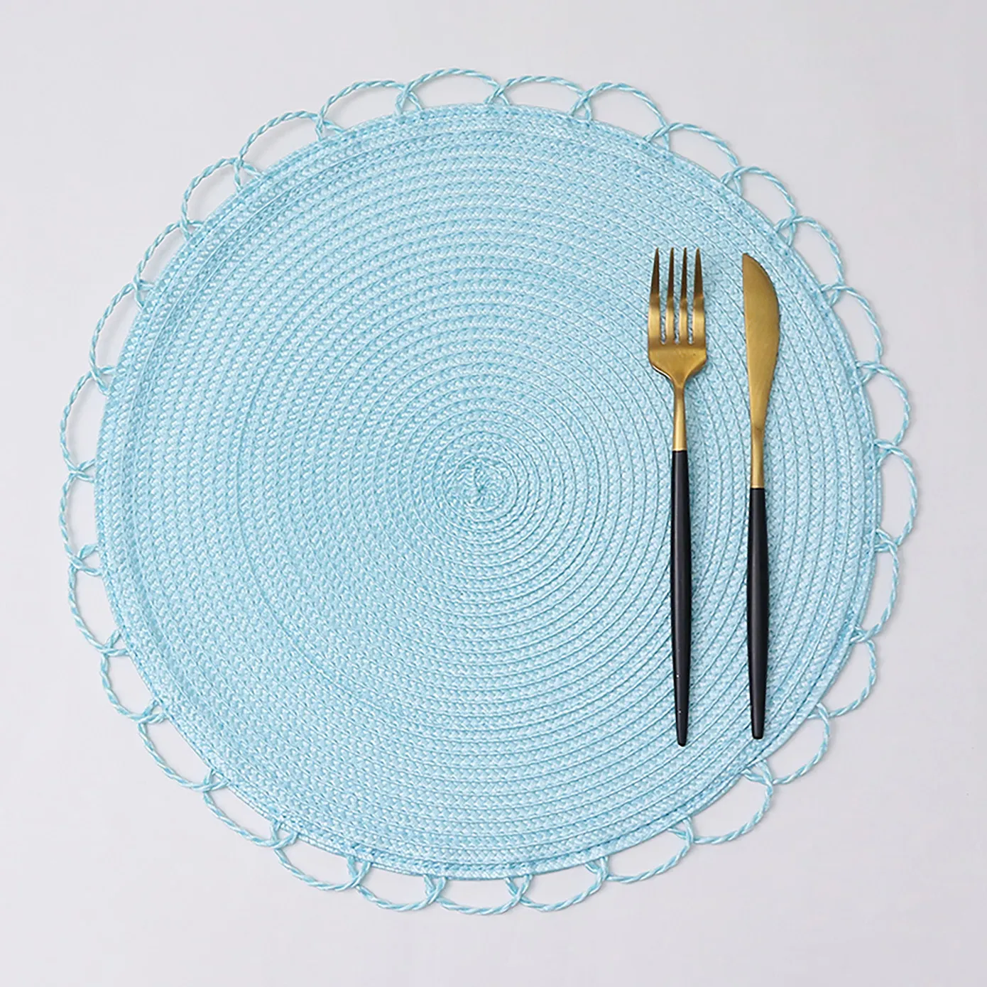 SERA WOVEN 2'Lİ AMERİKAN SERVİS 38CM MAVİ - Image 12