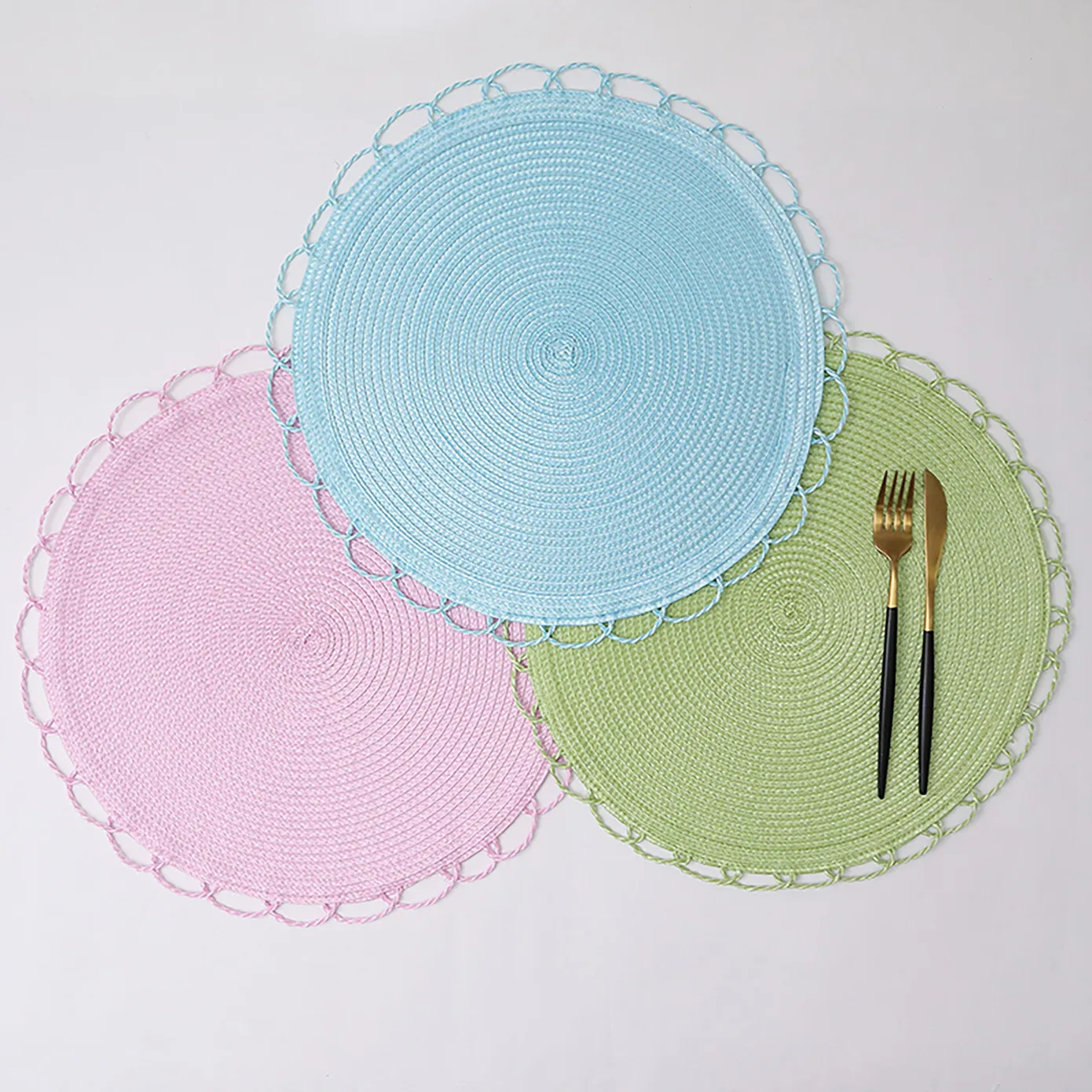 SERA WOVEN 2'Lİ AMERİKAN SERVİS 38CM MAVİ - Image 17