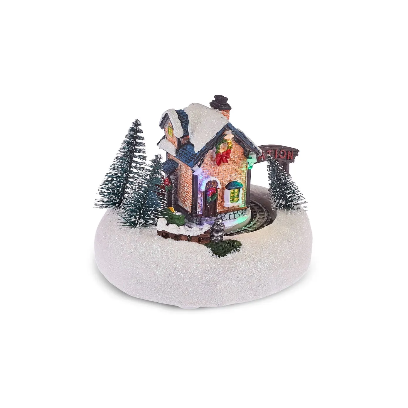 Treinstation met Led Verlichting (14,9X12,8X11,5 cm) - Image 2
