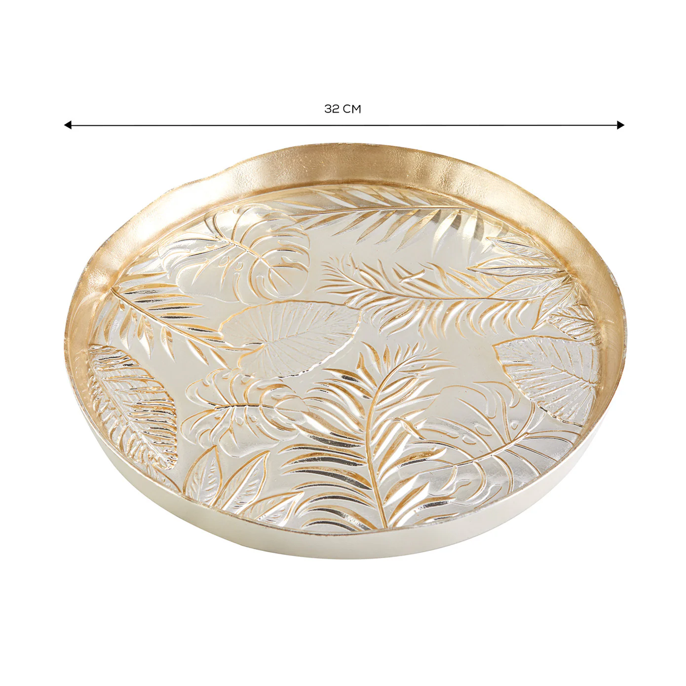 Tropic Glas Dienblad Goud